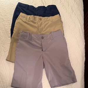 Set of Three boy’s Shorts - Navy, Khaki, Grey